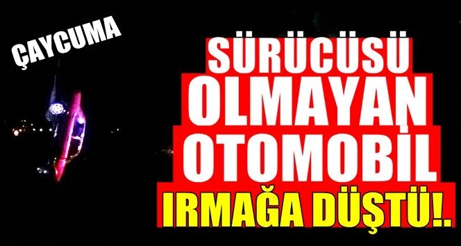 Şaka gibi olay! Sürücüsüz otomobil ırmağa uçtu!