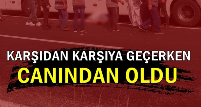 Yolcu otobüsü karşıya geçen yayaya çarptı!.