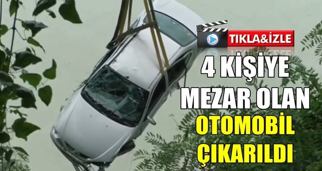 Bartın’da 4 kişinin boğulduğu araç sudan çıkartıldı