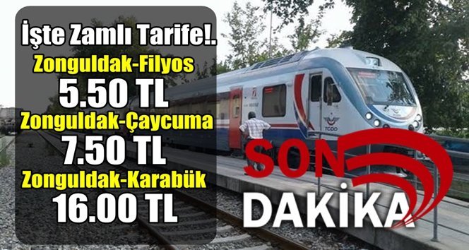 Zonguldak-Çaycuma-Gökçebey-Karabük zamlandı!.