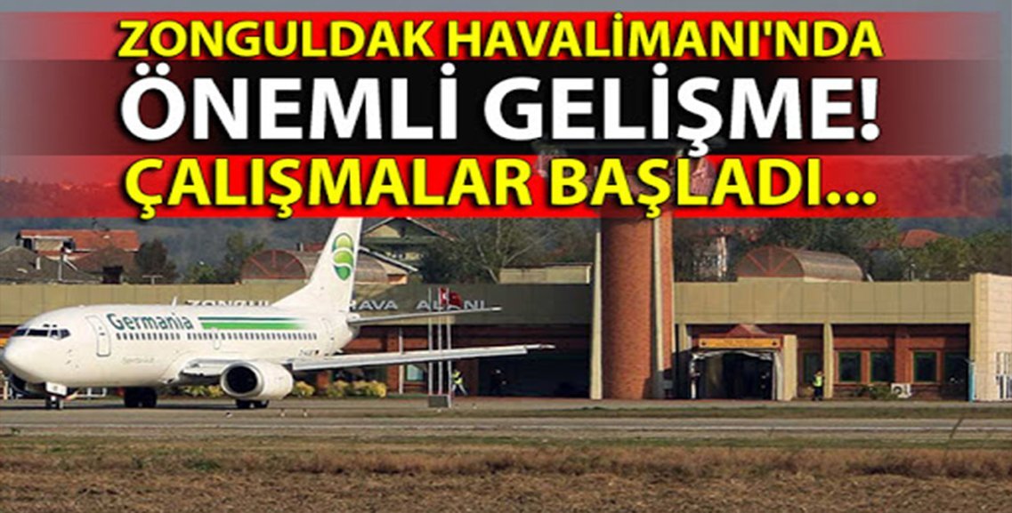 Zonguldak Havalimanı pist uzatma ve genişletme çalışmaları başladı.