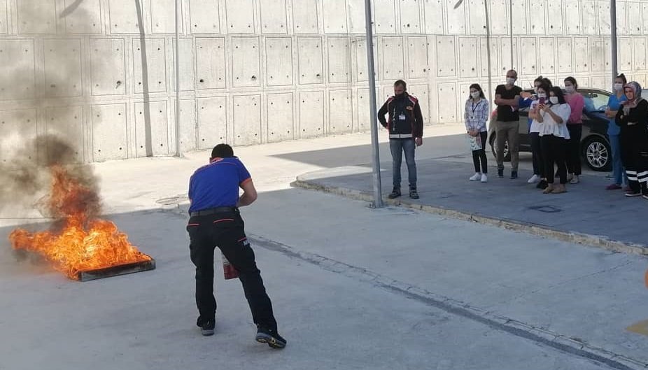 Zonguldak 112 Acil Çağrı Merkezinde yangın ve deprem tatbikatı