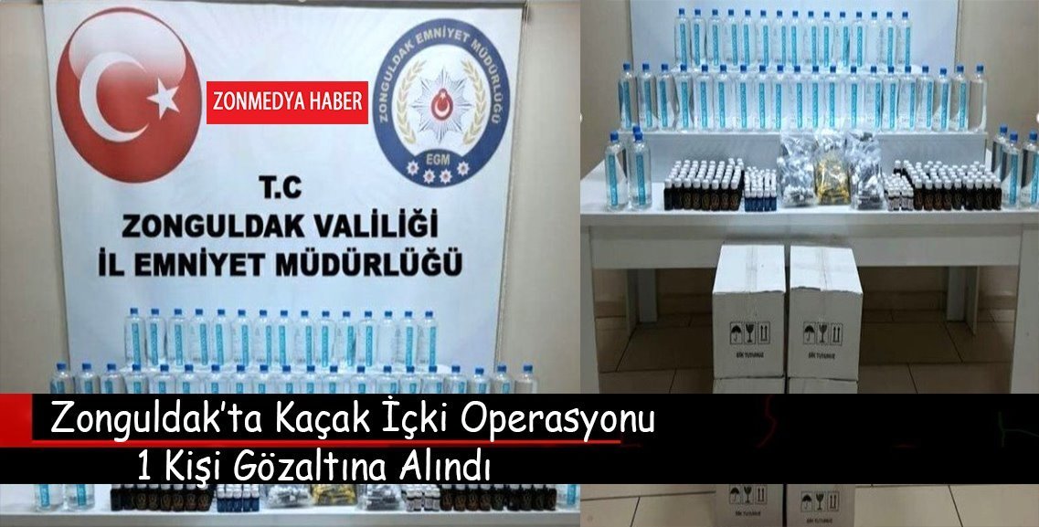 Zonguldak’ta sahte içki denetiminde 1 kişi gözaltına alındı