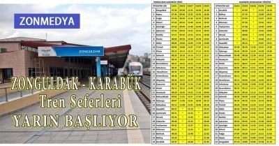 ZONGULDAK-KARABÜK TREN SEFERLERİ YARIN BAŞLIYOR