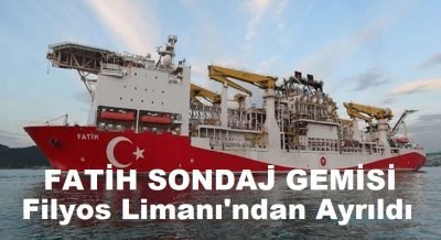 Fatih sondaj gemisi  Filyos Limanı’ndan ayrılarak  Amasra-1’e doğru yola çıktı