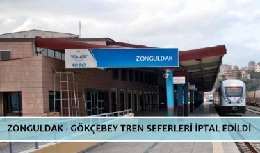 Zonguldak Gökçebey arası tren seferleri iptal edildi.