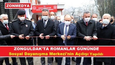 Zonguldak’ta 8 Nisan Dünya Romanlar Günü’nde Sosyal Dayanışma Merkezi’nin açılışı yapıldı