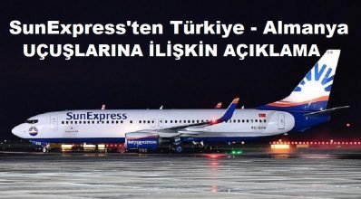 SunExpress’ten Türkiye-Almanya uçuşlarına ilişkin açıklama
