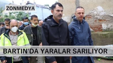 Bartın afet bölgesindeki yaralar sarılıyor.
