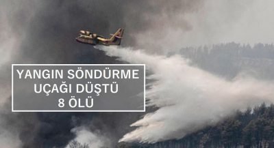 Yangın söndürme uçağı düştü : 8 ölü