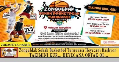 Zonguldak 3×3 sokak basketbolu turnuvası heyecanı başlıyor.