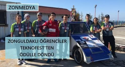 Zonguldaklı öğrenciler TEKNOFEST’ten ödülle döndü.