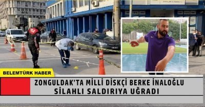 Zonguldak’ta Milli diskçi Berke İnaloğlu silahla yaralandı