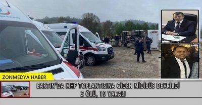 Bartın’da MHP toplantısına giden midibüs devrildi: 2 ölü, 19 yaralı
