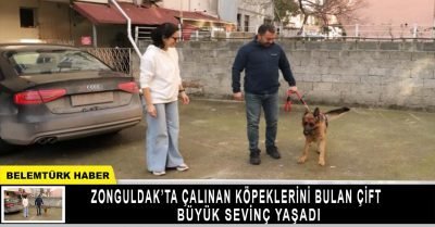 Zonguldak’ta çalınan köpeklerini bulan çift, büyük sevinç yaşadı