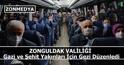 Zonguldak Valiliği, gazi ve şehit yakınları için gezi düzenledi.