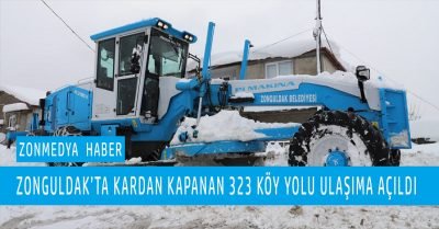 Zonguldak’ta kardan kapanan 323 köy yolu ulaşıma açıldı