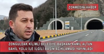 Zonguldak Kilimli belediye başkanı Kamil Altun  sahil yolu ile ilgili  basın açıklaması yayınladı