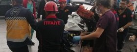 Zonguldak'ta ayağına tarım aracının bıçağı saplanan kişi tedaviye alındı