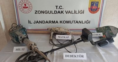 Evinin altında kaçak kazı yapan kişi yakalandı