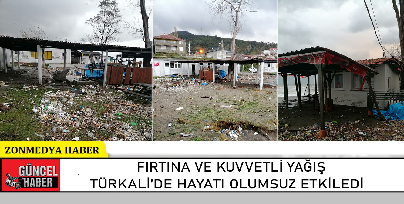 Zonguldak Türkali köyü sahilindeki işletmeler fırtına nedeniyle büyük maddi hasar yaşadı