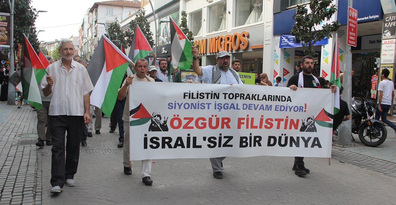 Zonguldak’ta İsrail’in Gazze’ye yönelik saldırıları protesto edildi